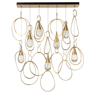 Hubbardton Forge - 131162-SKT-STND-86-ZM0873 - Lyric 7-Light Linear Pendant - Lyric - Modern Brass