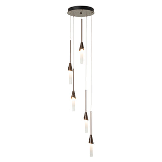 Hubbardton Forge - 131163-SKT-STND-05-WC0821 - Lilium 5-Light Round Pendant - Lilium - Bronze