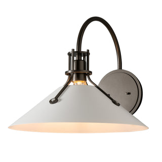 Hubbardton Forge - 209321-SKT-07-02 - Henry Large Metal Shade Sconce - Henry - Dark Smoke