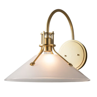 Hubbardton Forge - 209322-SKT-86-FD0686 - Henry Large Glass Shade Sconce - Henry - Modern Brass