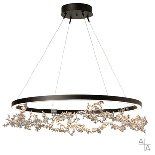 Hubbardton Forge - 401330-LED-STND-14-85 - Coral LED Ring Pendant - Coral - Oil Rubbed Bronze
