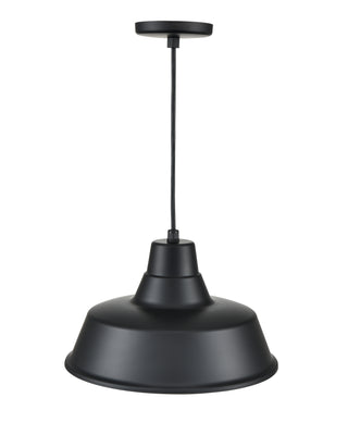 R Series 1-Light Cord Hung Classic Warehouse Satin Black