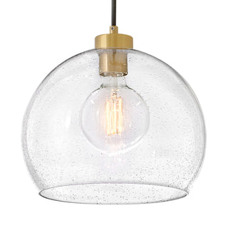 Rumi LED Pendant in Lacquered Brass