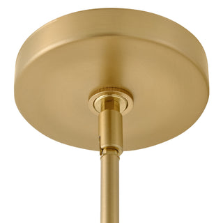 Opalite LED Pendant in Lacquered Brass