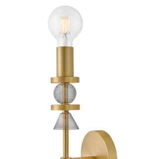 Prim LED Wall Sconce in Lacquered Brass