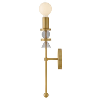 Prim LED Wall Sconce in Lacquered Brass