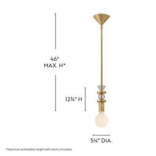Prim LED Pendant in Lacquered Brass