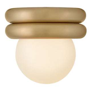 Noa LED Convertible Flush Mount in Lacquered Brass