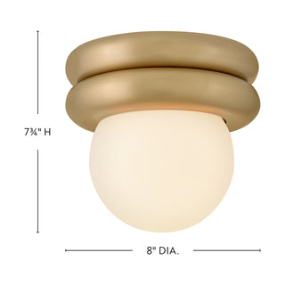 Noa LED Convertible Flush Mount in Lacquered Brass