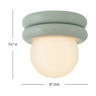 Noa LED Convertible Flush Mount in Seafoam