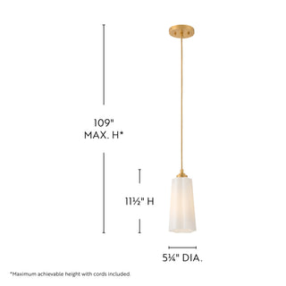 Honey LED Pendant in Distressed Brass