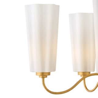Honey LED Chandelier in Distressed Brass