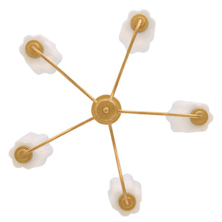 Honey LED Chandelier in Distressed Brass