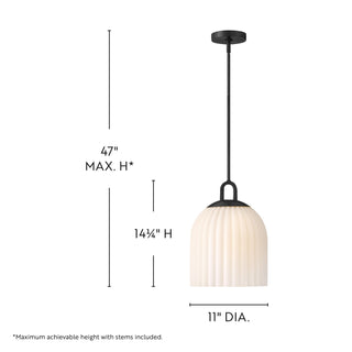 Paige LED Pendant in Black