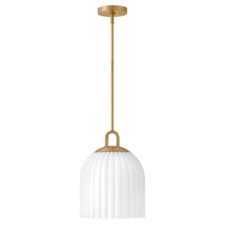 Paige LED Pendant in Lacquered Brass