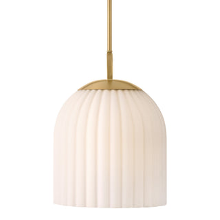 Paige LED Pendant in Lacquered Brass
