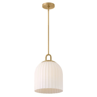Paige LED Pendant in Lacquered Brass