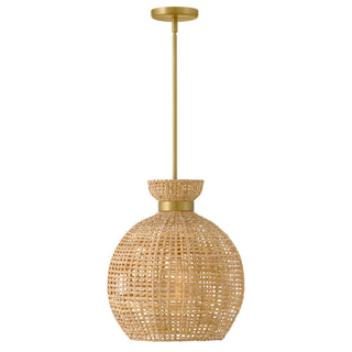 Effie LED Pendant in Lacquered Brass