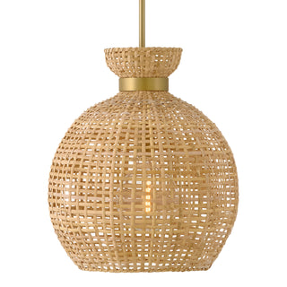 Effie LED Pendant in Lacquered Brass