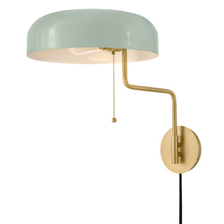 Ledger LED Wall Sconce in Lacquered Brass