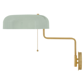 Ledger LED Wall Sconce in Lacquered Brass