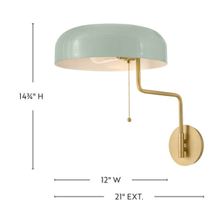 Ledger LED Wall Sconce in Lacquered Brass