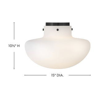 Molly LED Semi-Flush Mount in Black