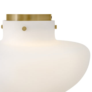 Molly LED Semi-Flush Mount in Lacquered Brass