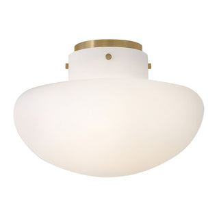 Molly LED Semi-Flush Mount in Lacquered Brass