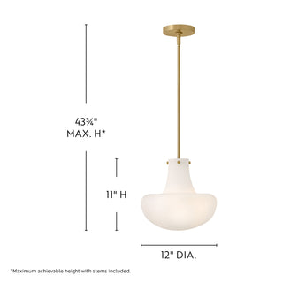 Molly LED Pendant in Lacquered Brass