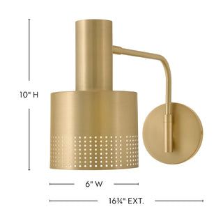 Casey LED Wall Sconce in Lacquered Brass