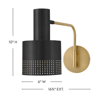 Casey LED Wall Sconce in Lacquered Brass