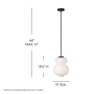 Nadia LED Pendant in Black