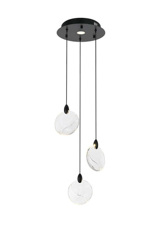 Elegant Lighting - 1012D12BK-01CR - LED Pendant - Avery - Black