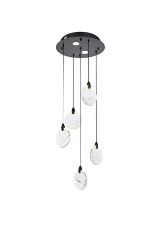 Elegant Lighting - 1012D16BK-01CR - LED Pendant - Avery - Black