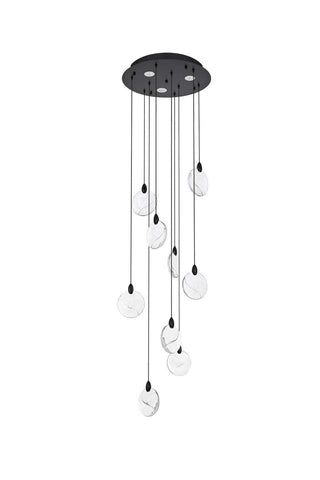 Elegant Lighting - 1012D20BK-01CR - LED Pendant - Avery - Black