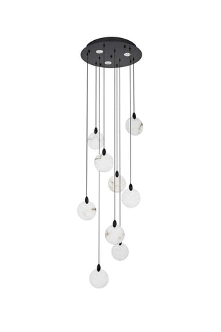 Elegant Lighting - 1012D20BK-11ST - LED Pendant - Avery - Black