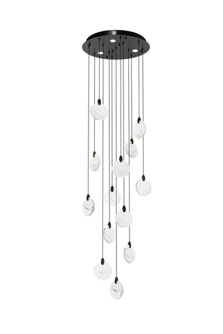 Elegant Lighting - 1012D24BK-01CR - LED Pendant - Avery - Black