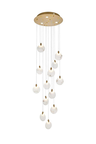 Elegant Lighting - 1012D24SG-11ST - LED Pendant - Avery - Satin Gold
