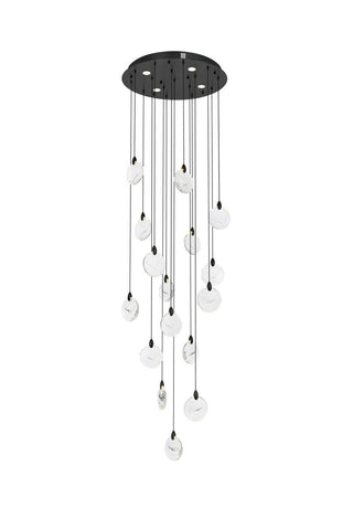 Elegant Lighting - 1012D28BK-01CR - LED Pendant - Avery - Black