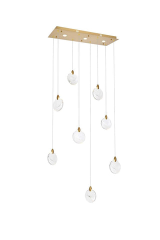 Elegant Lighting - 1012D36SG-01CR - LED Pendant - Avery - Satin Gold