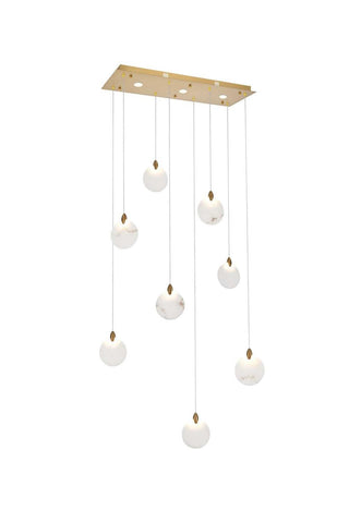Elegant Lighting - 1012D36SG-11ST - LED Pendant - Avery - Satin Gold
