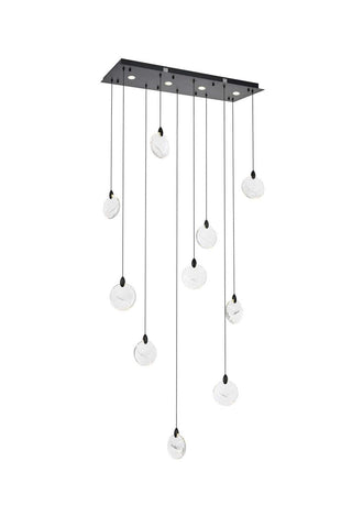 Elegant Lighting - 1012D42BK-01CR - LED Pendant - Avery - Black