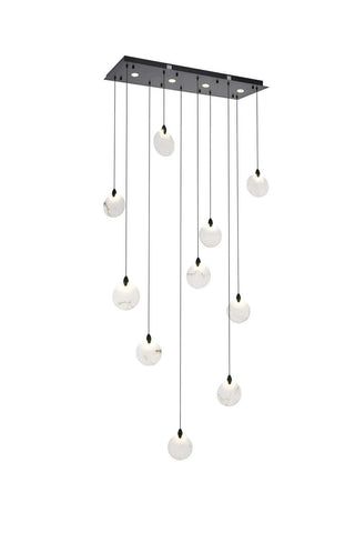 Elegant Lighting - 1012D42BK-11ST - LED Pendant - Avery - Black