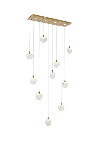 Elegant Lighting - 1012D42SG-11ST - LED Pendant - Avery - Satin Gold