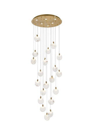 Elegant Lighting - 1012G32SG-11ST - LED Chandelier - Avery - Satin Gold