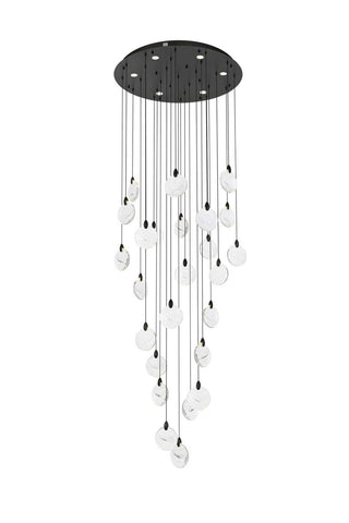 Elegant Lighting - 1012G36BK-01CR - LED Chandelier - Avery - Black