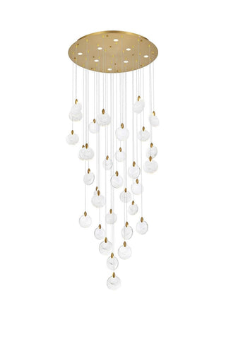 Elegant Lighting - 1012G42SG-01CR - LED Chandelier - Avery - Satin Gold