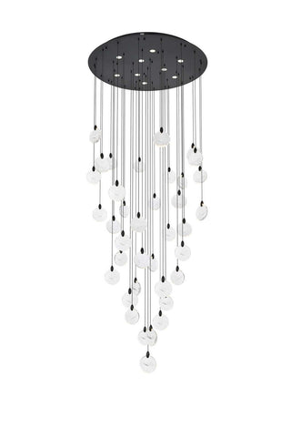 Elegant Lighting - 1012G48BK-01CR - LED Chandelier - Avery - Black