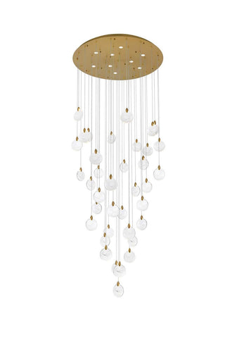 Elegant Lighting - 1012G48SG-01CR - LED Chandelier - Avery - Satin Gold